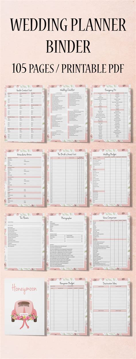 Free Wedding Binder Printables