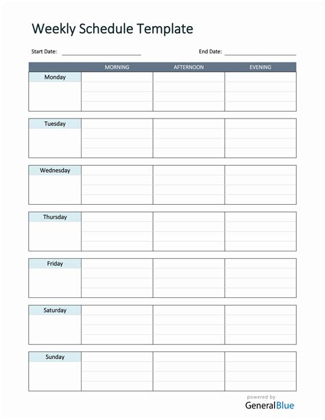 Time Planner Template