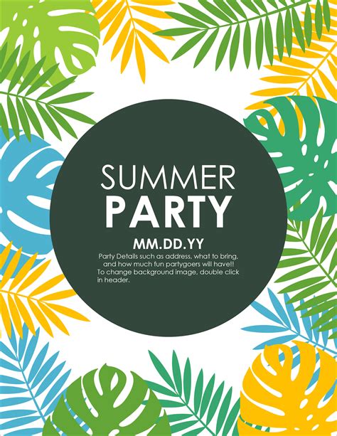 Free Word Templates For Flyers