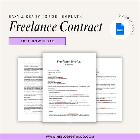 Freelance Contract Template Google Docs