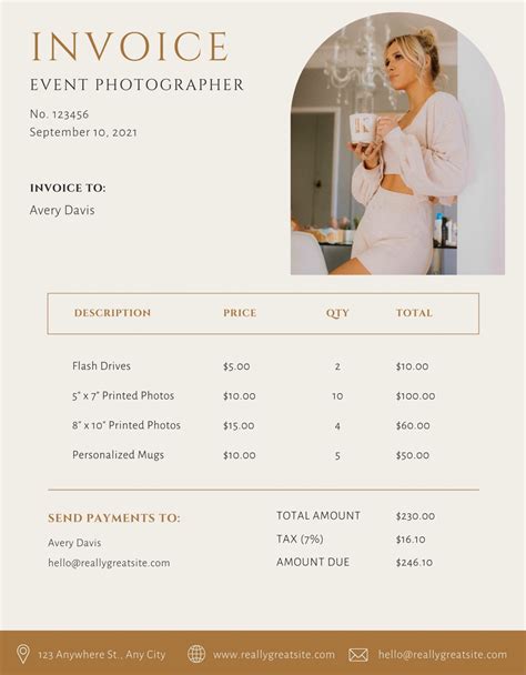 Freelance Photography Invoice Template