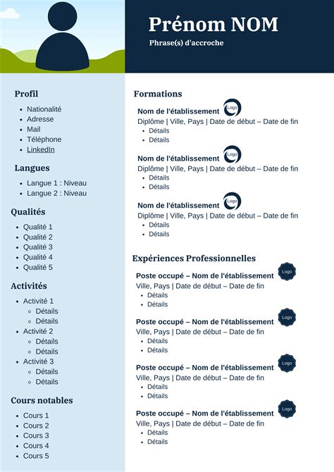 French Cv Template