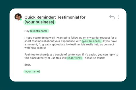 Friendly Email Reminder Template