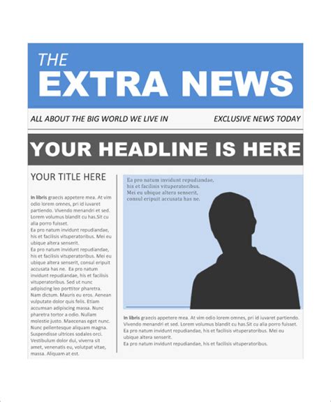 Front Page Newspaper Article Template
