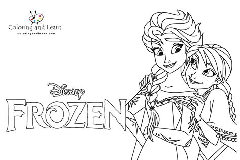 Frozen Colouring Template