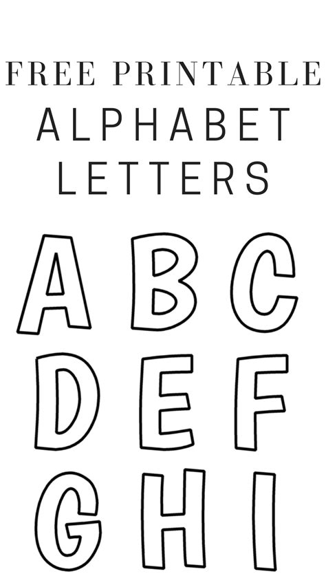 Full Page Letters Printable