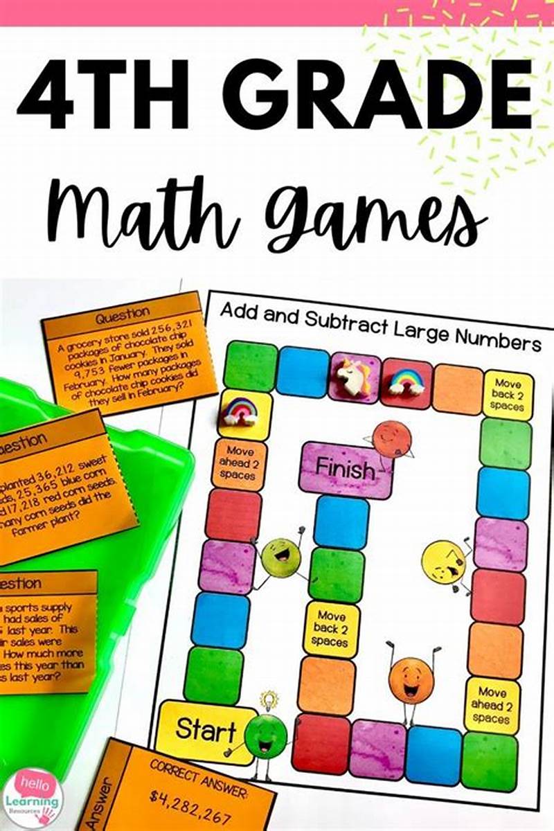 Fun Math Games For 4th Graders Printable