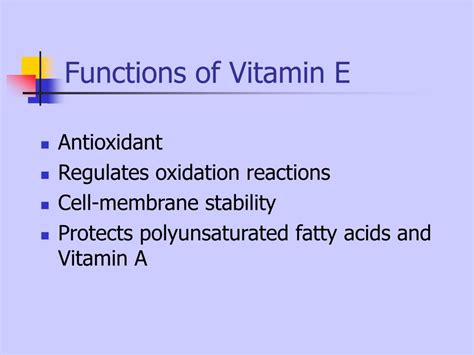 Function. Vitamin