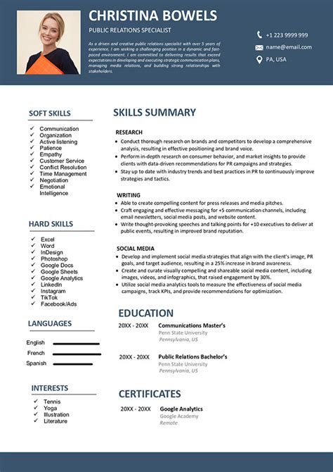 Functional Style Resume Template