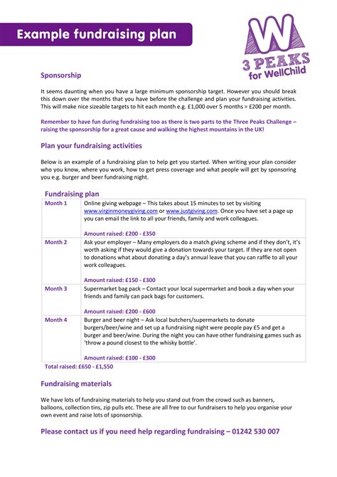 Fundraising Document Template