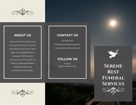 Funeral Brochure Template