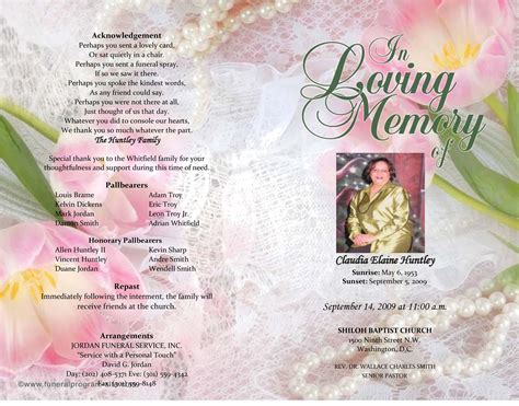 Funeral Service Template Word