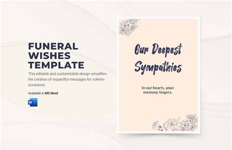 Funeral Wishes Template