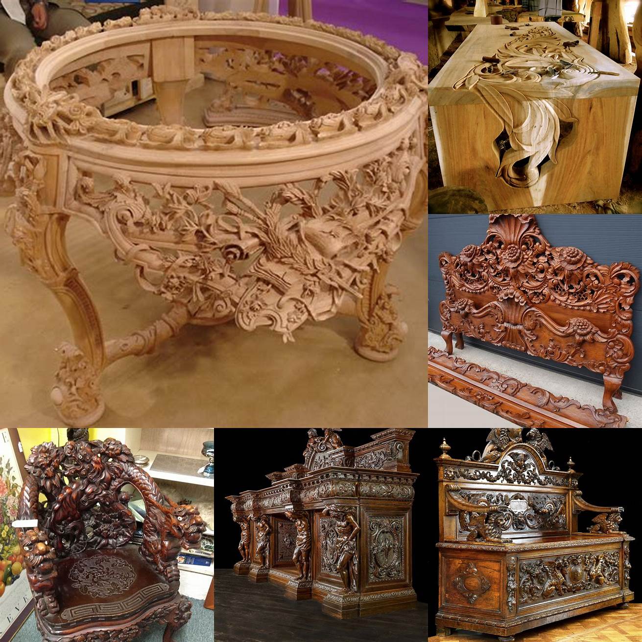 Furniture with Carvings