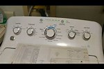 GE Top Load Washer Reset