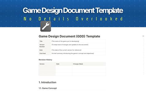 Game Development Document Template