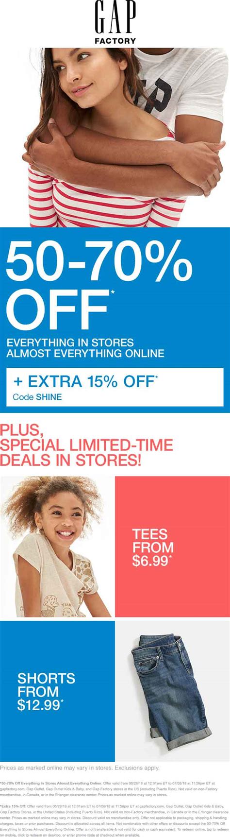 Gap Factory Printable Coupons