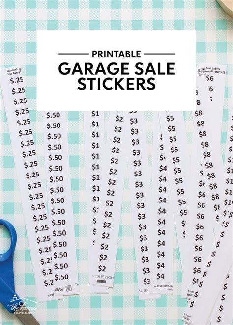 Garage Sale Tags Printable