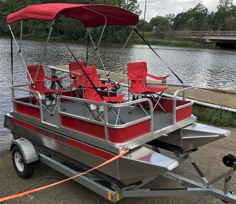 Gas-Powered Mini Pontoon Fishing Boats