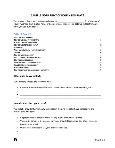 Gdpr Templates