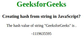 Generate a Hash from string in Javascript