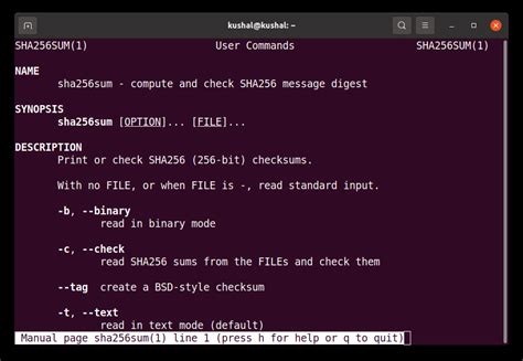 Generating a SHA-256 hash from the Linux command line