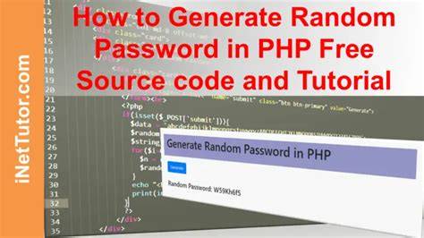 Generating a random password in php