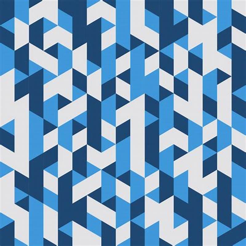 Geometric Pattern Blue