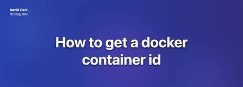 Get Docker container id from container name