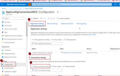 Get connection string from Appconfig