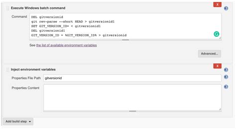 Get the short Git version hash