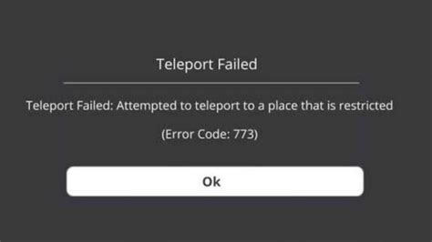 Common Causes for Error Code 773