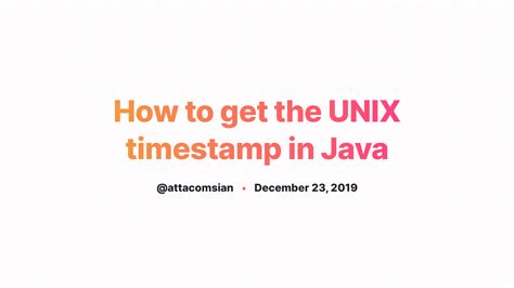 Getting unixtime in Java