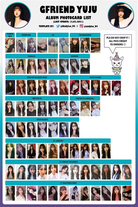 Gfriend Yuju Photocard Template
