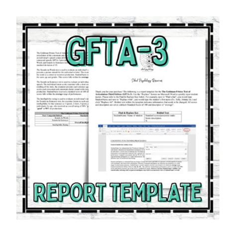Gfta-3 Report Template