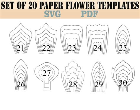 Giant Paper Flower Template Free