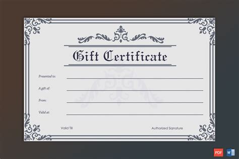 Gift Certificate Template Google Docs
