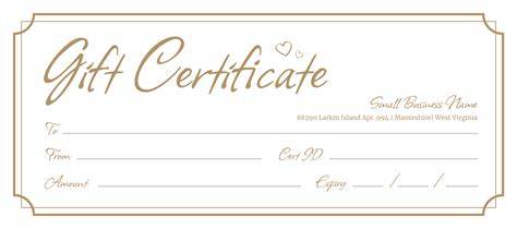 Gift Certificate Template Word Free