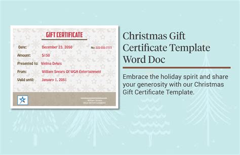 Gift Certificate Word Template