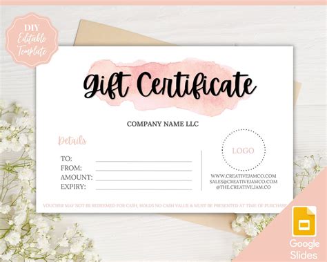 Gift Cirtificate Template
