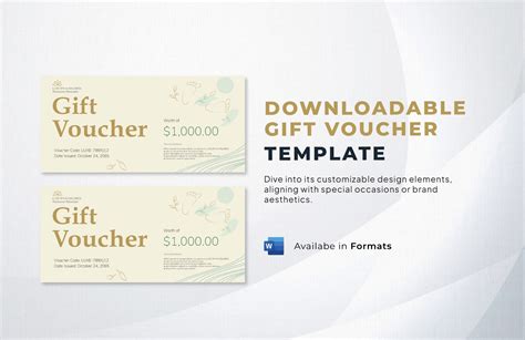 Gift Voucher Template Free Editable