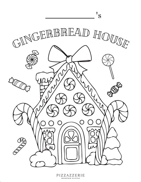 Gingerbread House Coloring Pages Printable