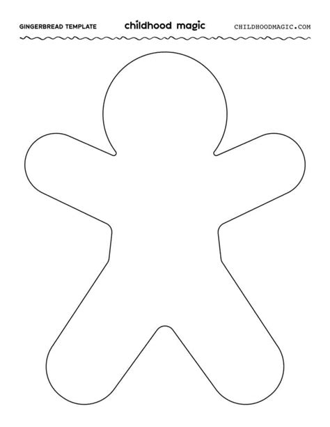 Gingerbread Man Blank Template