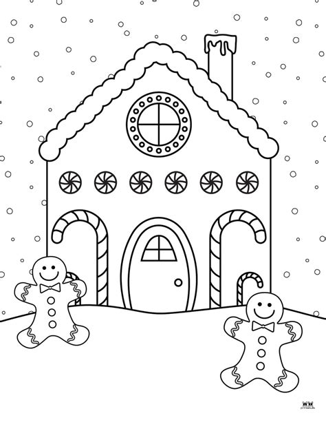Gingerbread Man Coloring Page Printable Free