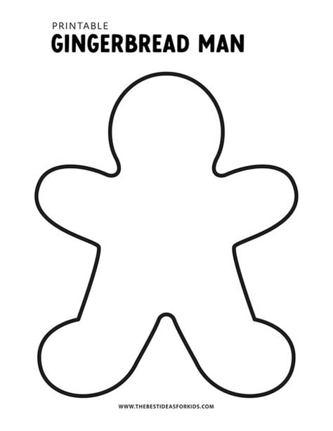 Gingerbread Man Template Free