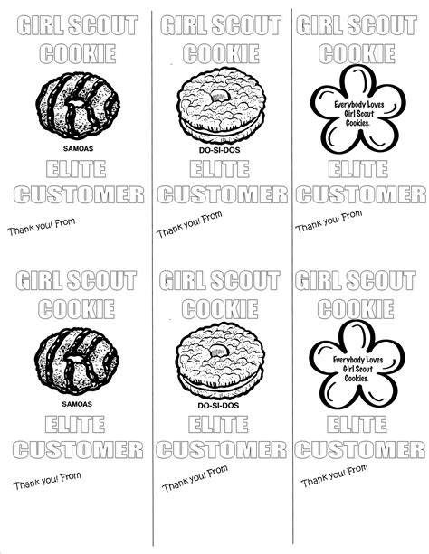 Girl Scout Cookies For Sale Coloring Badge Printable