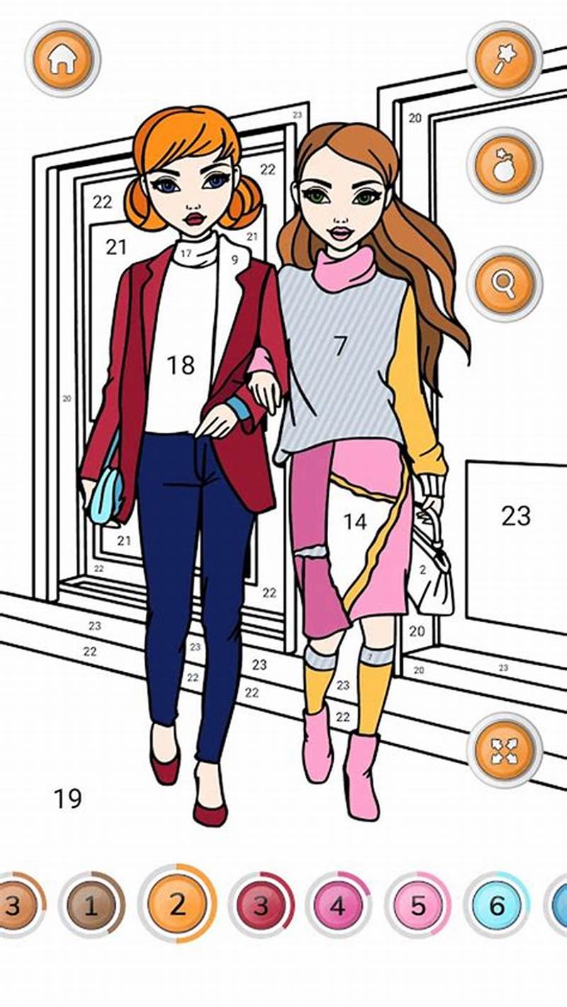 Girls Coloring Book Color By Number For Girls