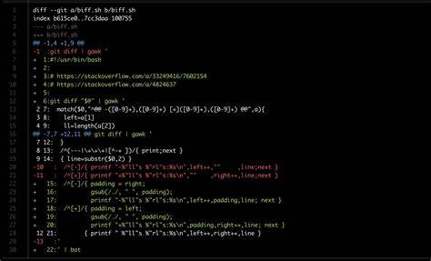 Git diff to show only lines that have been modified