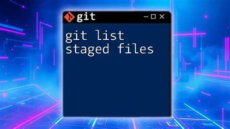 Git list of staged files