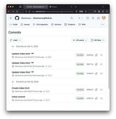 GitHub - List commits by author